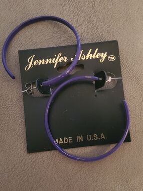 Purple Hoop Earrings - Lightweight Women’s Hoops